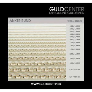 Anker Rund 14 karat guld - Spar 20% på guldhalskæder hos Guldcenter